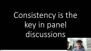 Consistency is the key in panel discussions [upl. by Edgardo]