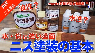 【ニス塗装の基本】水や傷に強いウレタンニスの扱い方・塗装法 [upl. by Droc771]