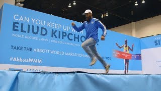 Runners Attempt Eliud Kipchoge’s World Record Marathon Pace [upl. by Yeuh595]