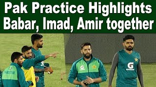 Babar Azam Imad Wasim M Amir together practice at pindi stadium [upl. by Keen137]