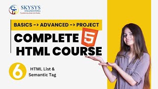 HTML Lists and Semantic Elements Explained  Lists  Semantic Elements [upl. by Alegnad]