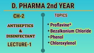 Antiseptic amp disinfectantproflavinebenzalkoniumphenolchlororxlenolformaldehydehexachlorophene [upl. by Annawoj654]