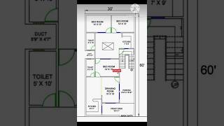 30 by 60 home design  1800 sqft home plan viralvideo homeplan construction [upl. by Fineman]