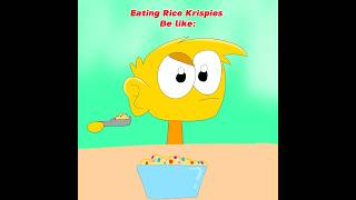 Eating Rice Krispies be like thecolourbuddies [upl. by Eldnik498]