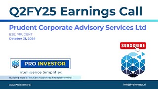 Prudent Corporate Advisory Services Ltd Q2FY25  Earnings Conference Call  concall earningscall [upl. by Gabby568]