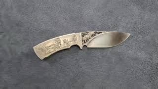 scrimshaw art knives [upl. by Clayson]