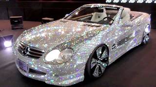 Mercedes Benz SL600 modified to Crystal with 300000 Jewels 2017 DADのクリスタルベンツ [upl. by Christophe309]