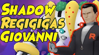 First Look at How to Beat Giovanni SHADOW REGIGIGAS Team in Pokemon GO [upl. by Navad]