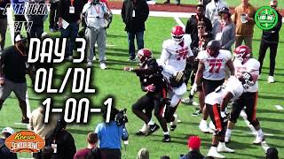 2024 Senior Bowl Coverage Day 3  OLvsDL  American Team 1 on 1 [upl. by Esdnyl]