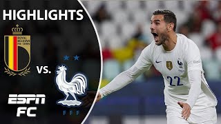 France STUNS Belgium with lastminute winner to reach Nations League final  Highlights  ESPN FC [upl. by Doi498]