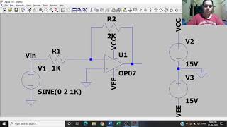 Inverting and NonInverting Amplifier using LTSpice [upl. by Hogan]