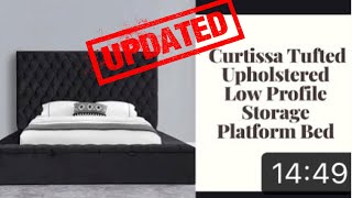 Johnnay Tufted Upholstered Storage Platform Bed UPDATE from Wayfair [upl. by Laney]