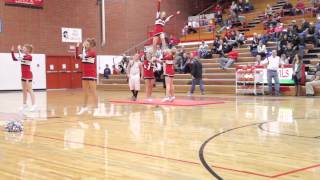 Dawson County High School MT Cheerleaders Perform at Halftime [upl. by Mitchael973]