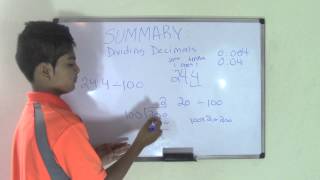 5th Grade Math Dividing Decimals Summary [upl. by Wisnicki]