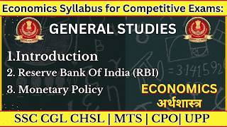 What is Economics Full Syllabus  Reserve Bank of India RBI  Monetary Policy  General Studies [upl. by Kirven910]