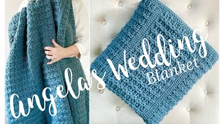 Crochet Wedding Blanket Easy Repeat [upl. by Nesto]