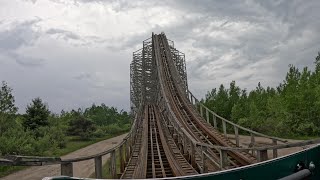 SHIVERING TIMBERS 5K FRONT ROW POV WORLD CLASS ROLLERCOASTER MICHIGANS ADVENTURE [upl. by Terrene]