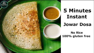 Instant jowar dosa recipe  Jowar dosa recipe  Weight loss Millet Recipe Sorghum recipes  Millets [upl. by Aihsenal]