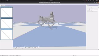 Continuity Rover Jumping gait test  Pybullet Simulation [upl. by Ferrell676]