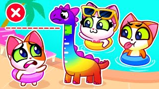 The Tallest Slide 🌊 Swimming Pool Safety Rules 🌟 Entertaining Cartoon For Toddlers by PurrPurr [upl. by Athene866]