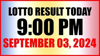 Lotto Result Today 9pm Draw September 3 2024 Swertres Ez2 Pcso [upl. by Eerb]