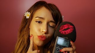 ASMR TASCAM for Deep Relaxation  Kissing Mouth Brushing and Visual Triggers no talking 😴 [upl. by Rann629]