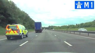 Driving in the UK  M1 Motorway Part 1 [upl. by Arymat]