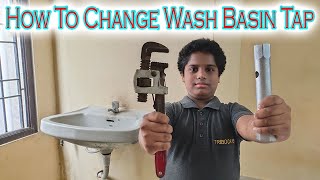 How To Change Wash Basin Tap  Leaking Water Tap Solution । தமிழில் [upl. by Medarda]