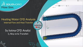 SOLIDWORKS Flow Simulation  Heating Water CFD Analysis  Internal Flow and Heat Transfer [upl. by Aremus686]