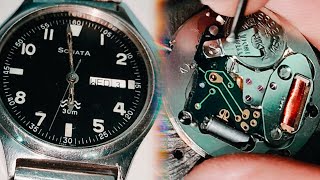 Sonata Day amp Date 7000 movement watch service watch growntimeser watchservice watchrestoration [upl. by Atinele]