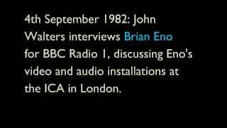 John Walters interviews Brian Eno in 1982 [upl. by Buehrer]