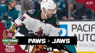 Clayton Keller Alex Kerfoot lead Arizona Coyotes to victory over San Jose Sharks [upl. by Yasui]