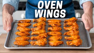 SUPER CRISPY Chicken Wings No Deep Fryer [upl. by Aubigny]