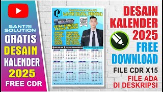 DESAIN KALENDER 2025 CDR FREE DOWNLOAD [upl. by Fanning]