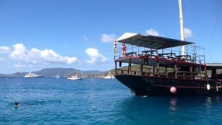 Jumping off Willy Ts in the BVI [upl. by Eidarb]