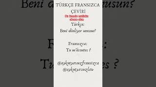 FRANSIZCA ÖĞREN fransızca fransizca frenchlanguage fransızcaöğrenmek [upl. by Htennek]