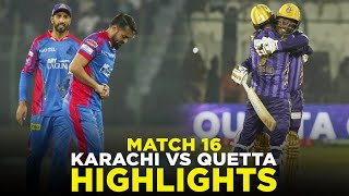 PSL 9  Full Highlights  Karachi Kings vs Quetta Gladiators  Match 16  M2A1A [upl. by Alston]