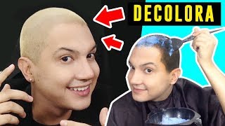 COMO DECOLORAR EL CABELLO DE NEGRO A RUBIO  COMO ACLARAR EL CABELLO PLATINADO  AndyZaturno [upl. by Nevaed]