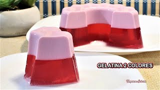 GELATINA DE 2 COLORES MÁGICA Deliciosa Muy Fácil y Rápida de Hacer [upl. by Malchus]