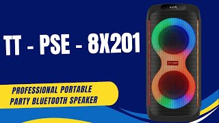 Target  TT  PSE  8X201 Professional Portable Party Bluetooth Speaker [upl. by Enyawal]