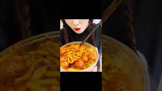 SPICY NOODLES  MEATBALL EATING ASMR [upl. by Alexina]