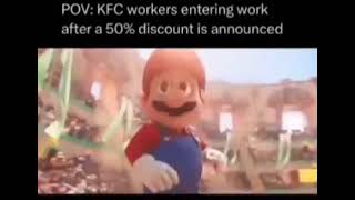 POV KFC workers entering work after a 50 discount is announced [upl. by Tur139]