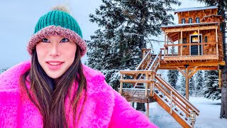 Surviving 24 Hours in a Frozen Treehouse [upl. by Lilaj]