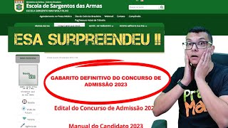 GABARITO DEFINITIVO DA ESA 2023 SAIU  A BANCA SURPREENDEU GERAL [upl. by Yticilef353]