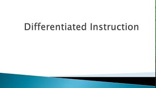 Universal Design for Learning Differentiated Instruction [upl. by Kcirredal391]