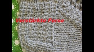 Verstärkte FerseFersenwand strickenMuster 124Stricken mit Nadelspiel [upl. by Wini]