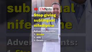 Avoid Sublingual Nifedipine doctor medical nursing [upl. by Rochell613]