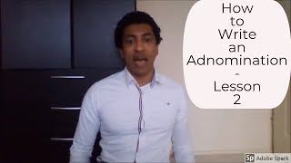 How to Write an Adnomination  Figures of Speech 2 [upl. by Gabler725]