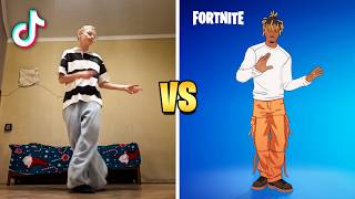 FORTNITE DANCES IN REAL LIFE TikTok Dances amp Icon Series Emotes [upl. by Nivert]