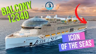 Large Balcony Room Tour amp Review  Icon of the Seas  Balcony 12340  Royal Caribbean  CRampR [upl. by Daffy241]